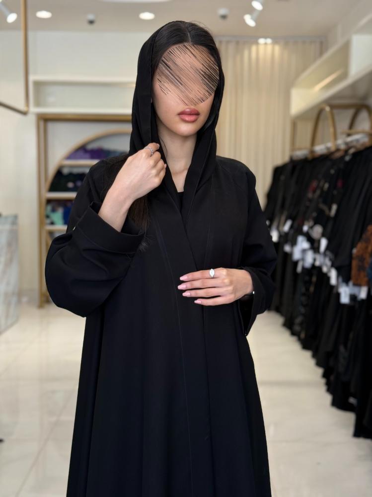 عباية امل بقماش كريب الاناقة دبل كلوش كم ضيق