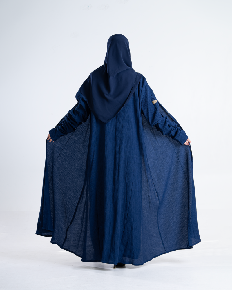 عباية طرفه بقماش شاكرا زم بالكم مع فتحه اصبع كحلي