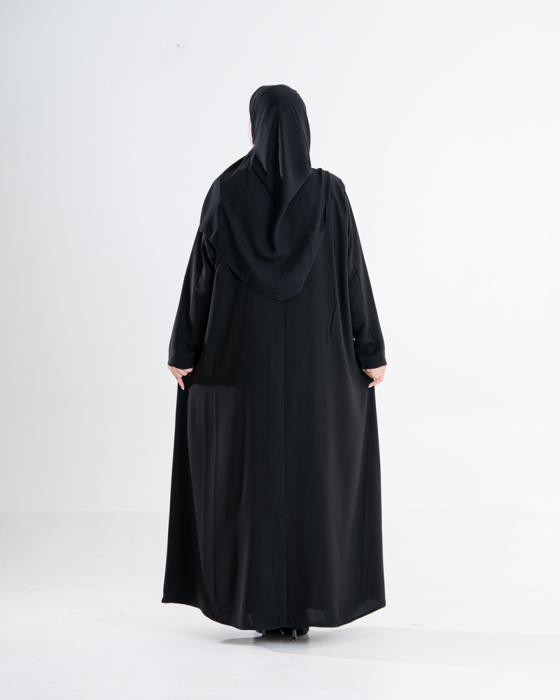 عباية خوله بقماش رموش حياكه يدويه  اسود