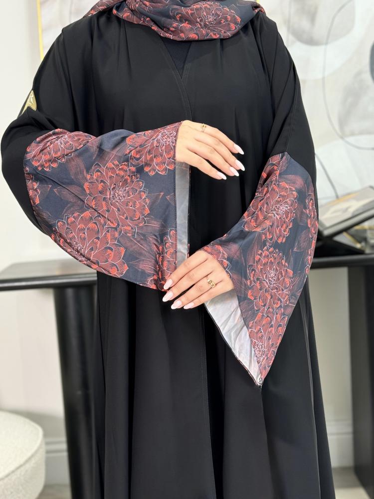 عباية خيال ا بقماش بلاك بيري تدخيلات عنابي