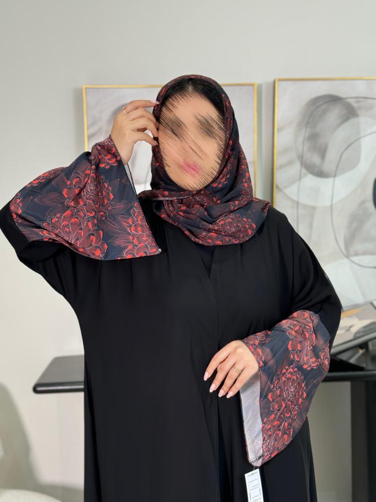عباية خيال ا بقماش بلاك بيري تدخيلات عنابي