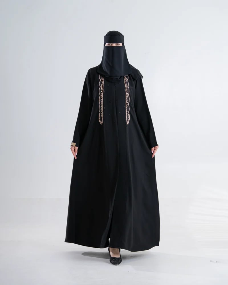 عباية خوله بقماش رموش حياكه يدويه بيج