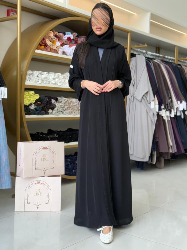 عباية سعاده بقماش انترنت بتطريز ناعم
