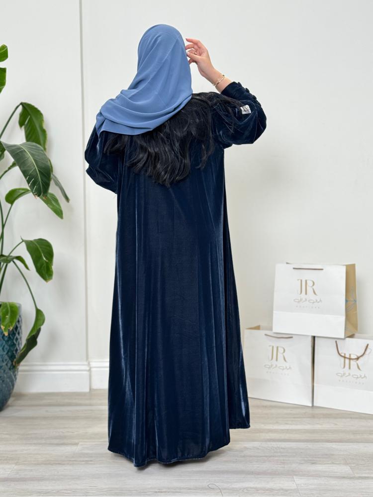 Winter collection ا عباية وعد بقماش مخمل سماوي