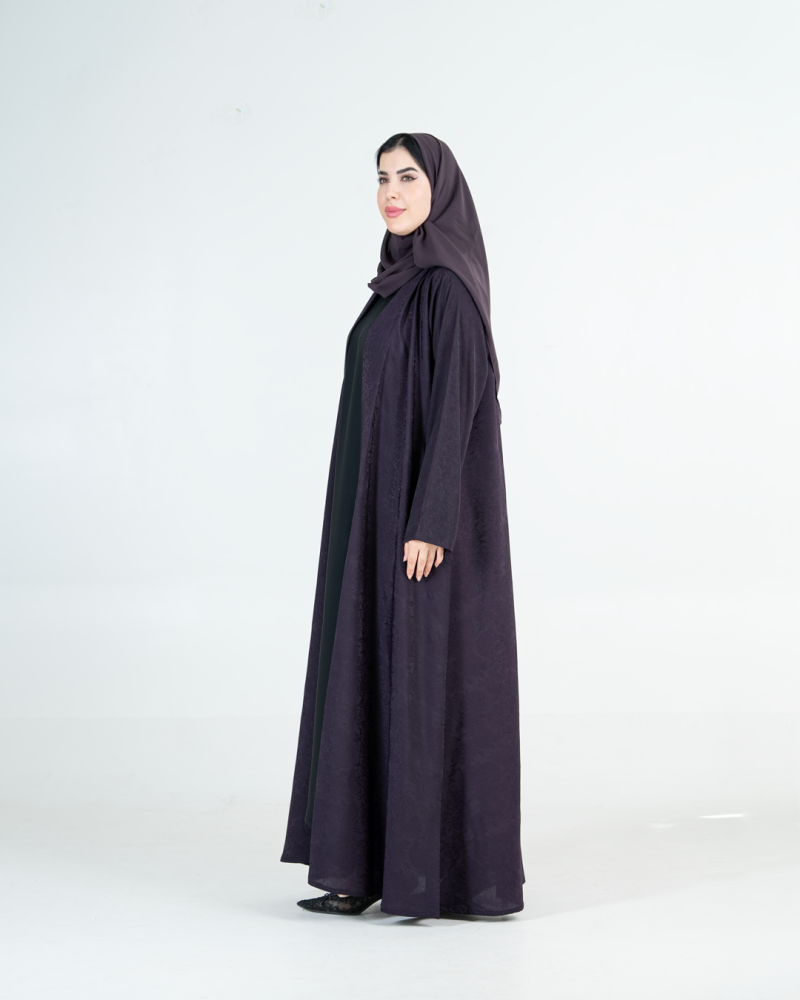 عباية زمرده بقماش حرير كوري موف