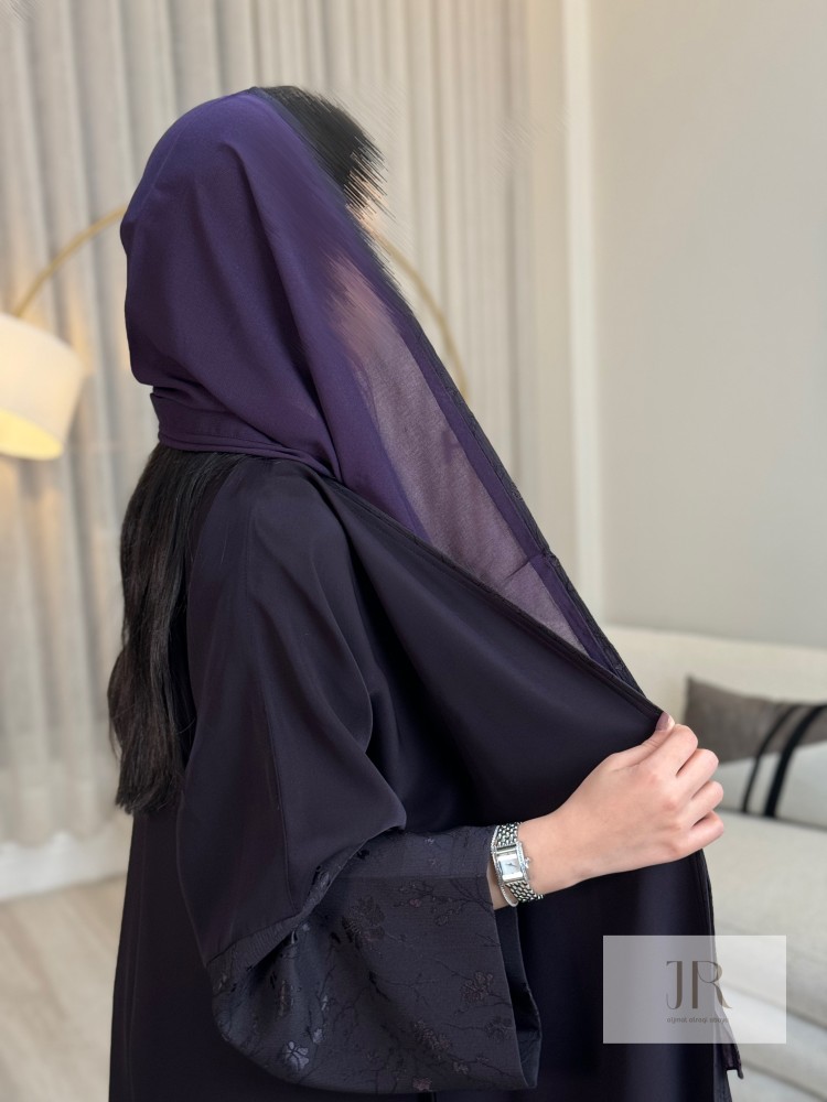 عباية شيهانه l لف بقماش نواعم اليخت - موف