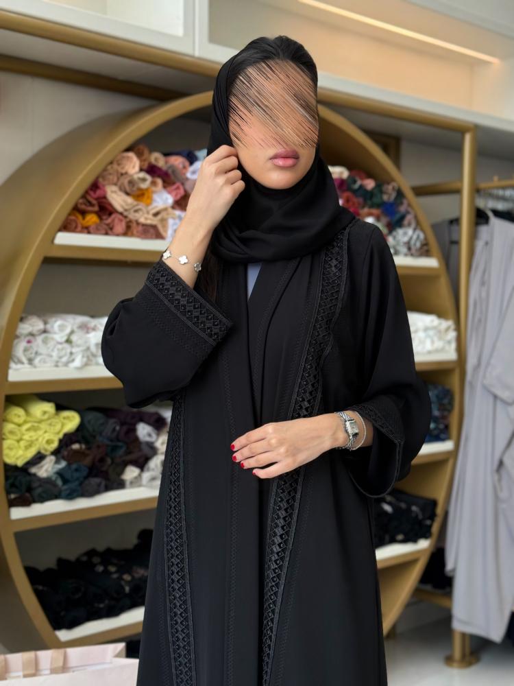 عباية فنار بقماش انترنت بتطريز ناعم