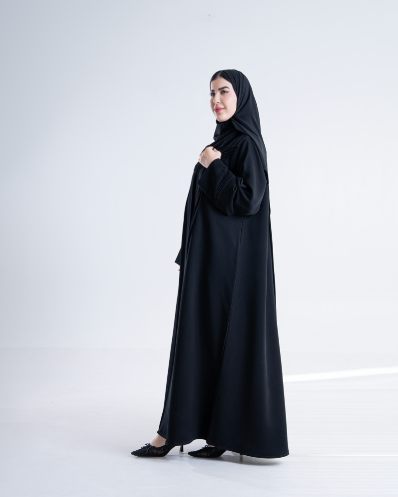 عباية نهيله بقماش كريب الفخامة