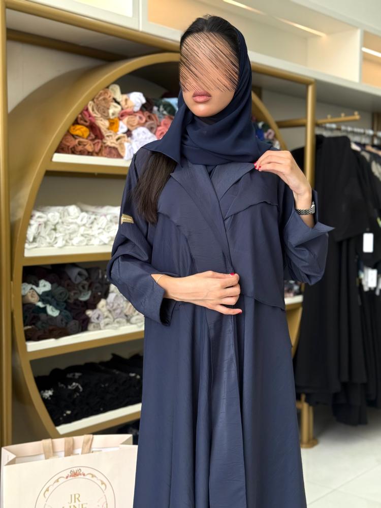 عباية عهود بقماش كريب العصر كحلي