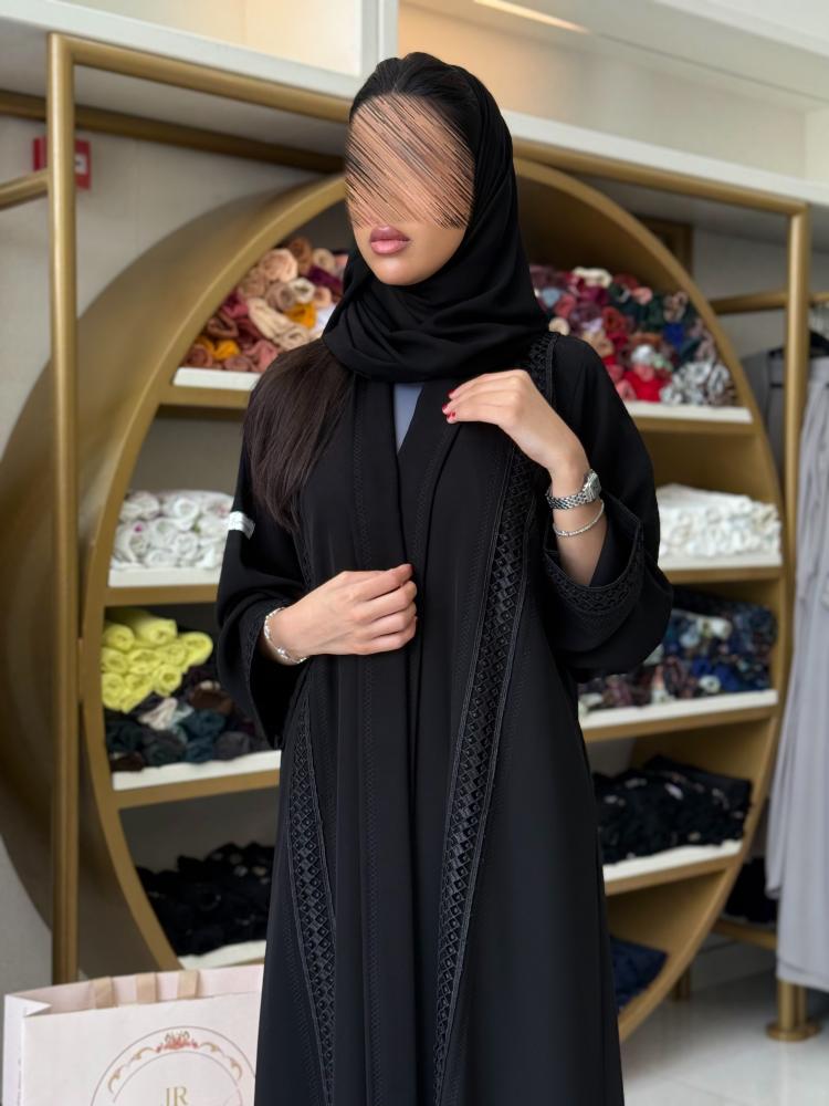 عباية فنار بقماش انترنت بتطريز ناعم