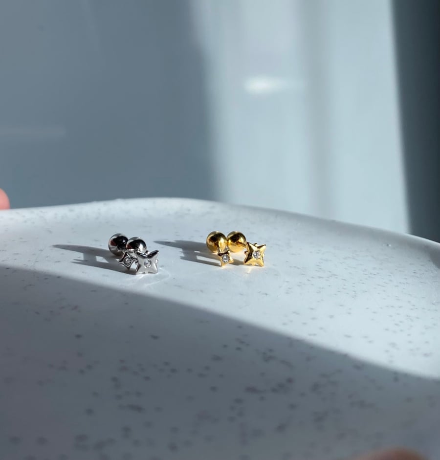 2pairs of sterling silver studs