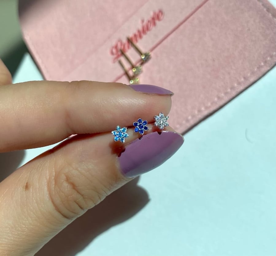 3pcs (set) sterling silver studs