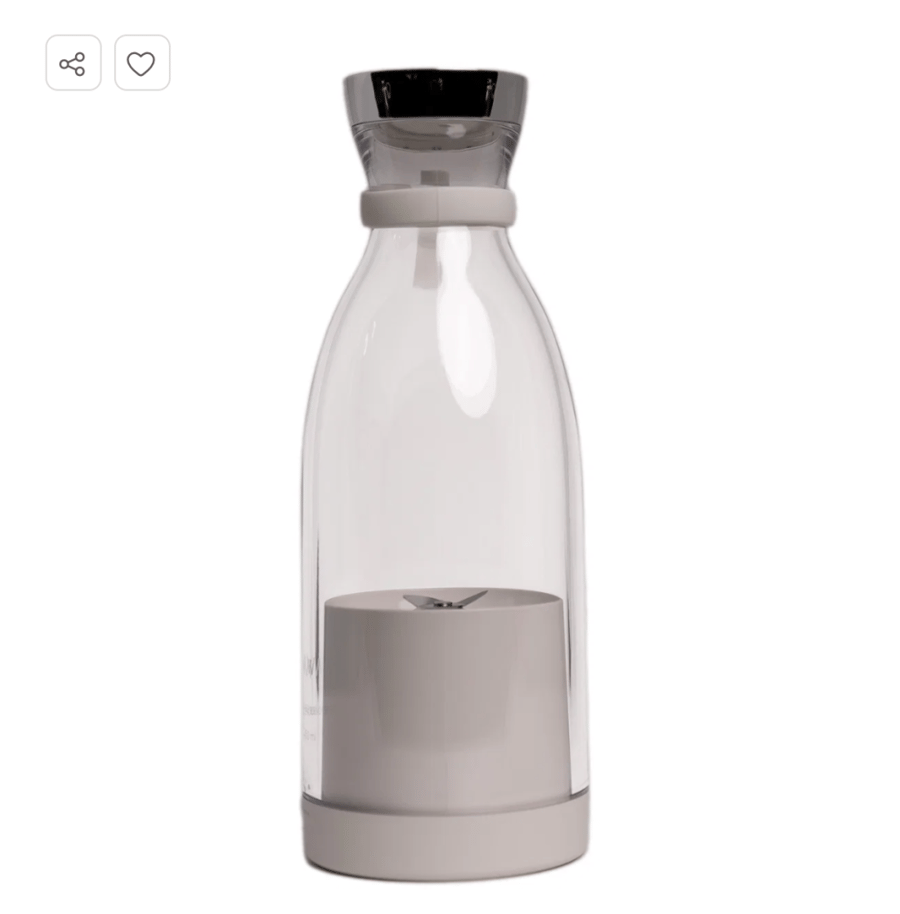 خلاط عصير صغير 350 مل شحن لاسلكي لون أبيض من باوا Pawa Portable Blender