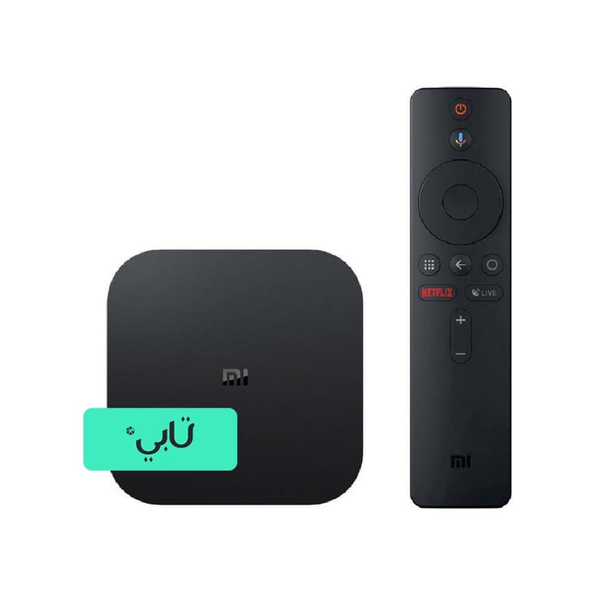 مشغل وسائط شاومي 4k متدفق مع مساعد جوجل وكروم كاست - اسود