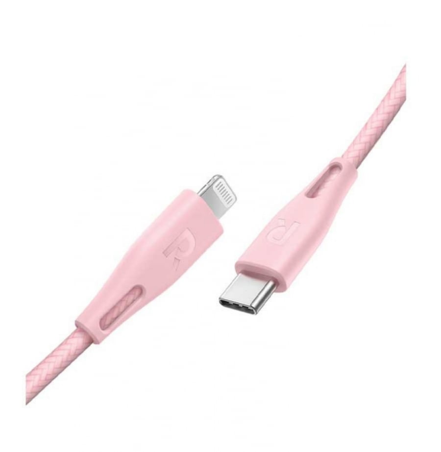 = سلك راف باور USB-C إلى لايتنينق بطول 30 سم  - وردي