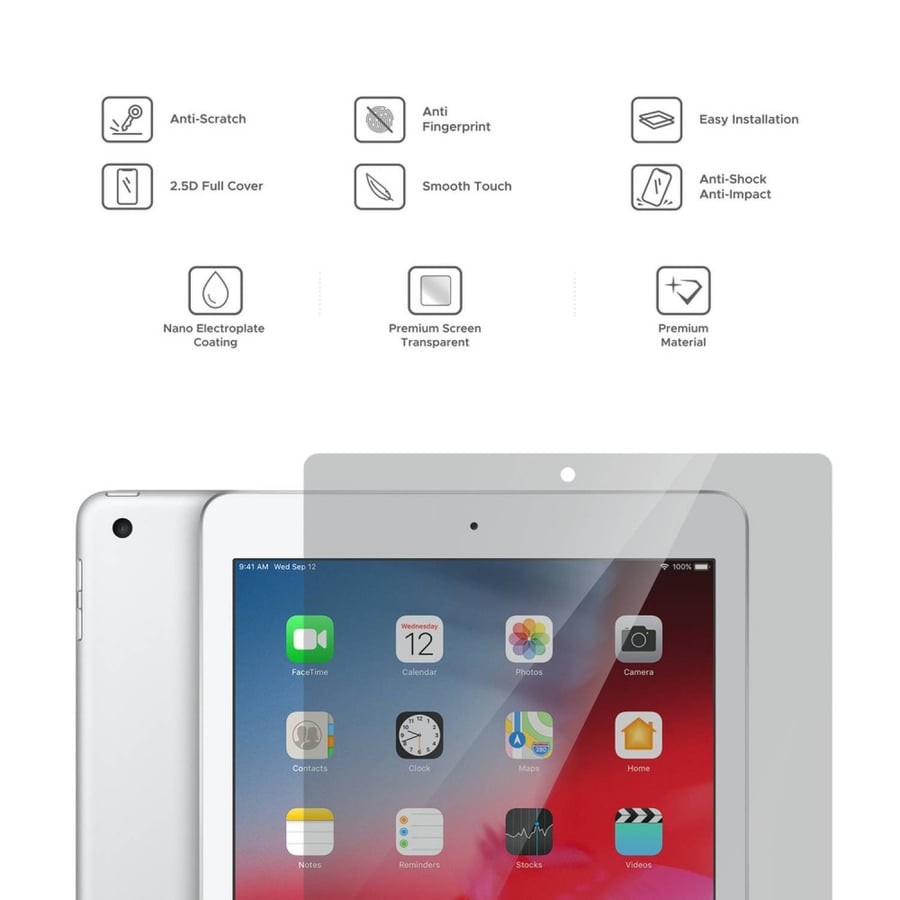Ledbury Guard screen protection for iPad 7th/8th/9th generation, 10.2 inch size - transparent