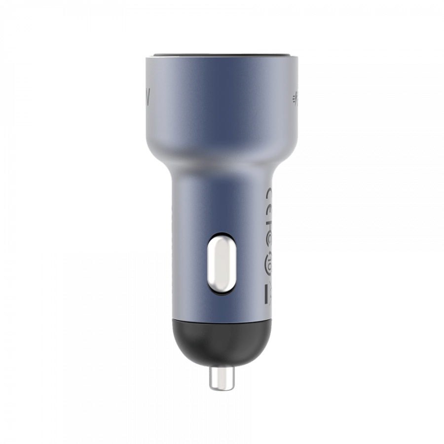 شاحن سيارة موماكس بمنفذين منفذ USB ومنفذ USB-C بقوة 67 واط - رمادي