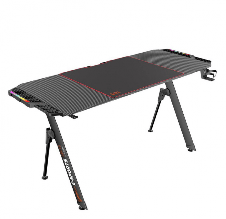 بورودو طاوله مكتب العاب RGB مقاوم للماء - أسود