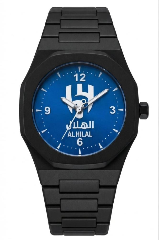 ساعة الهلال + محفظه جلد طبيعي