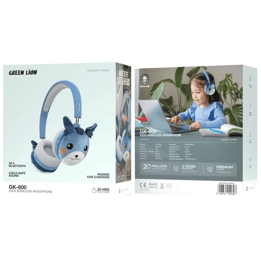 سماعة الرأس اللاسلكية للأطفال Green Lion GK-600