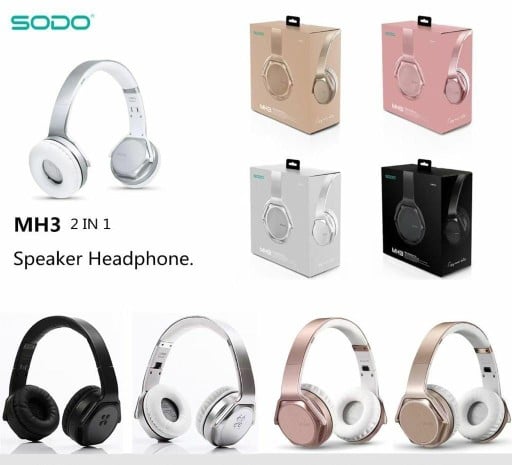 سماعة راس سودو بلوتوث أسود MH3