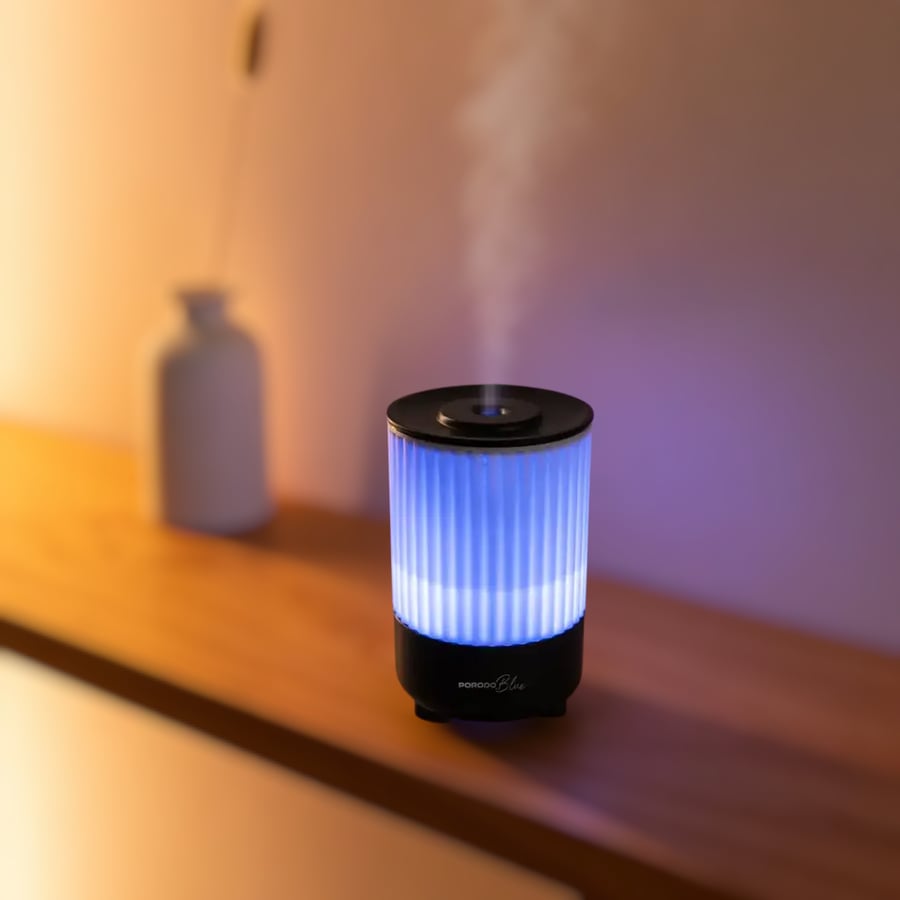 مبخرة Porodo Blue Noa Aroma مع أضواء ملونة - أسود