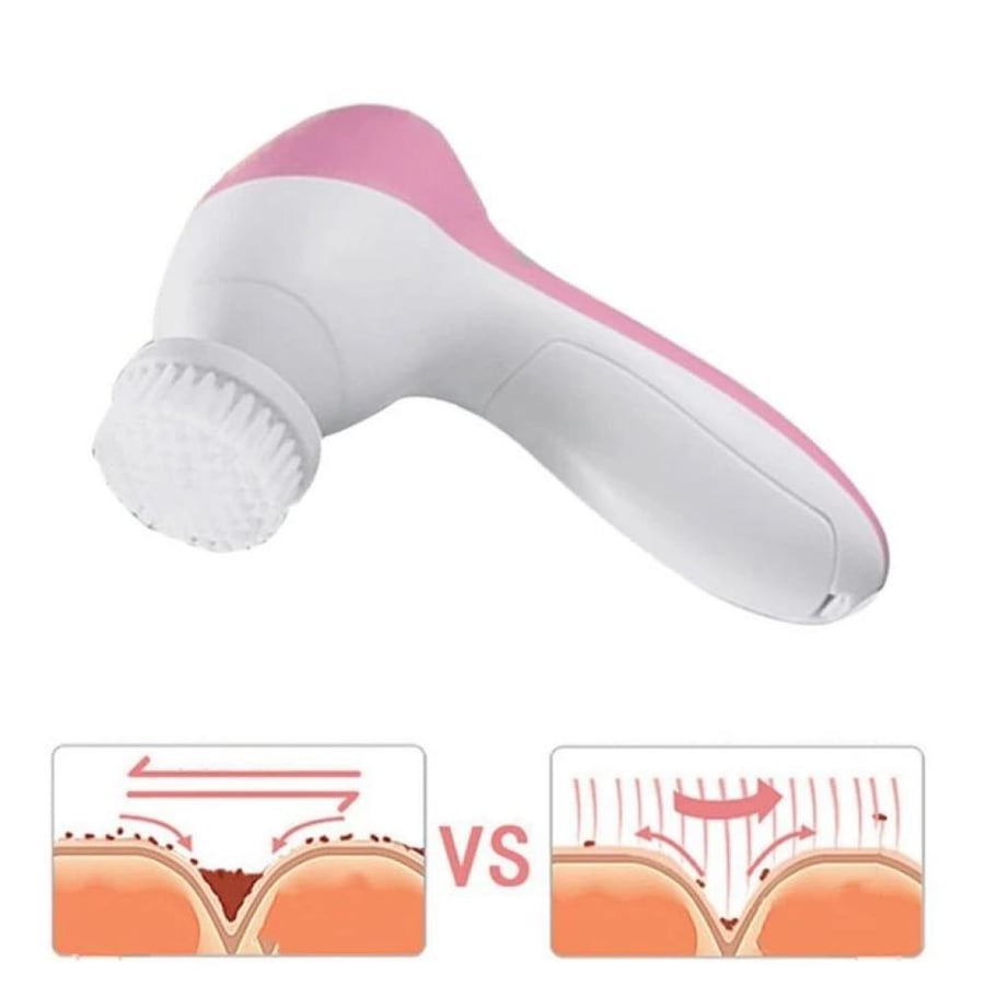 Electric 5-in-1 face cleaning brush