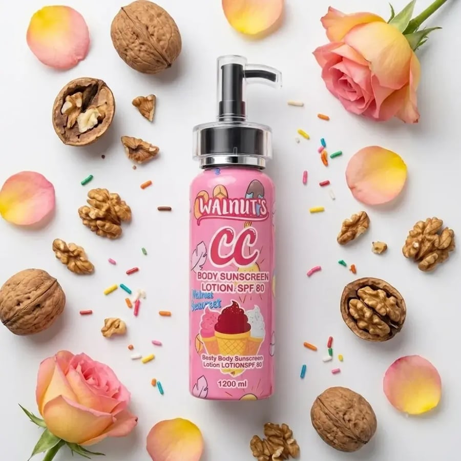 Body sunscreen lotion CC Rose Summer from Walnuts – high protection with a lightweight formula