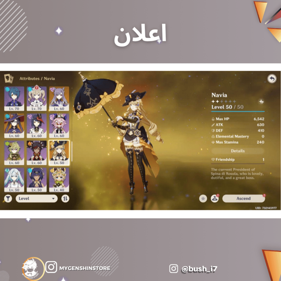 (bush_i7) حساب سيرفر اسيا لفل 60يحتوي(25 شخصية)