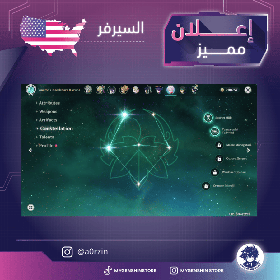 (a0rzin) حساب سيرفر امريكي لفل 60يحتوي(37 شخصية)