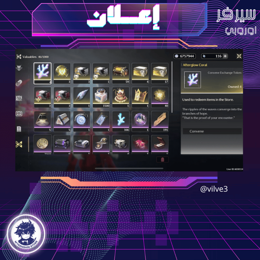 (vilve3) حساب سيرفر اوروبا لفل 58 يحتوي (11 شخصيه