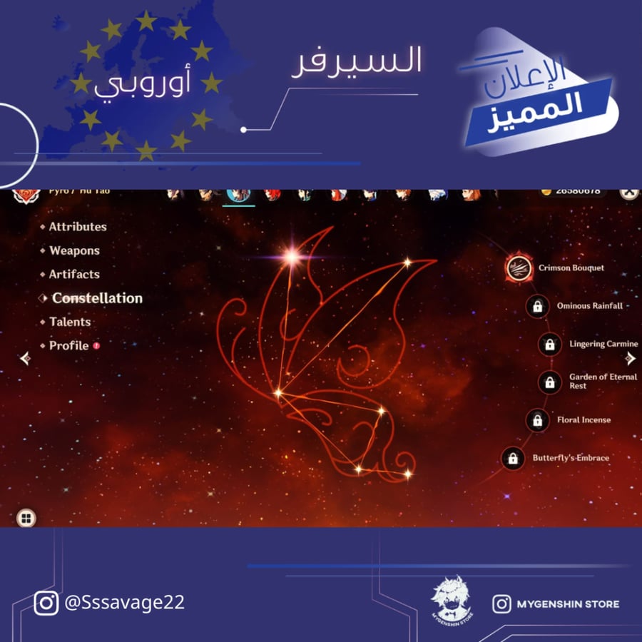 (Sssavage22) حساب سيرفر اوروبا لفل 60 يحتوي (27 شخصيه)