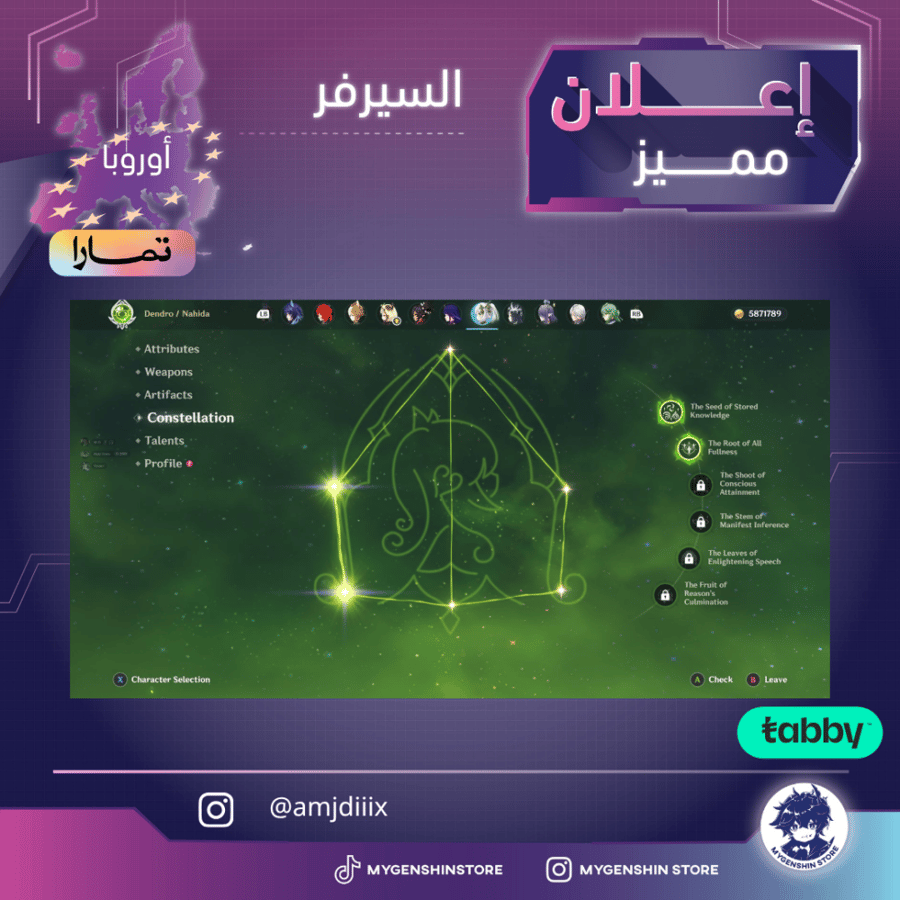 (amjdiiix) حساب سيرفر اوروبا لفل 60يحتوي(35 شخصية)
