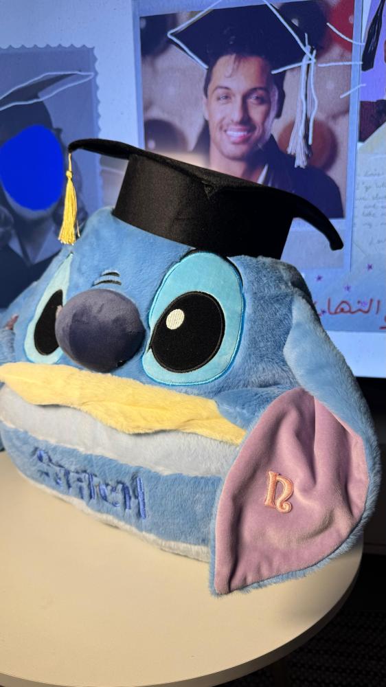 مخدة وبطانية ستيتش متخرج مع حرف