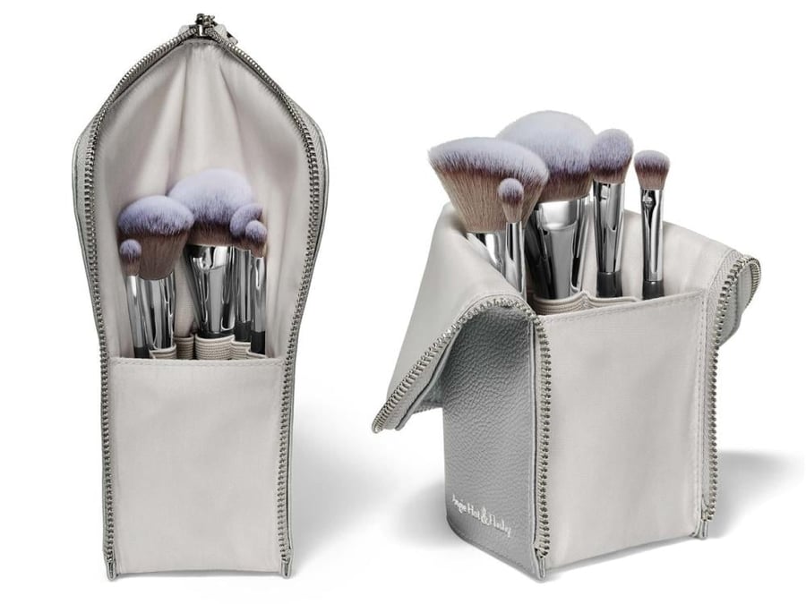BK BEAUTY ANGIE HOT & FLASHY TRAVEL BRUSH SET WITH POUCH