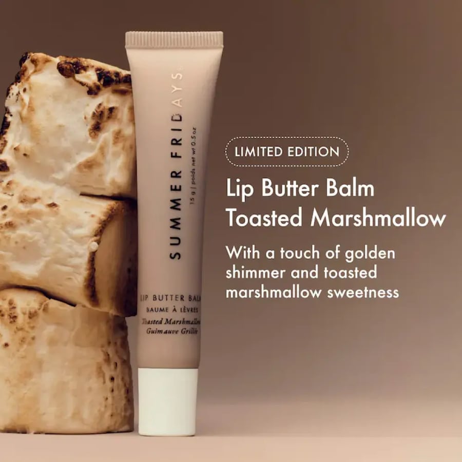 Summer Fridays  Lip Butter Balm Treatment for Hydration + Nourishing Shine - Toasted Marshmallow