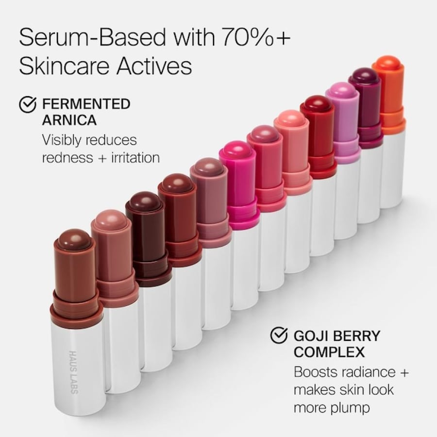 HAUS LABS BY LADY GAGA  Color Fuse Longwear Hydrating Glassy Lip + Cheek Blush Balm Stick - Glassy Watermelon