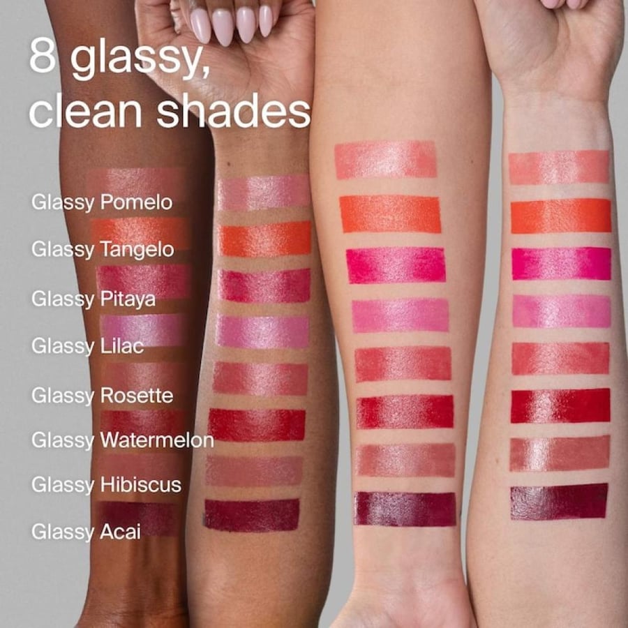HAUS LABS Color Fuse Longwear Hydrating Glassy Lip + Cheek Blush Balm Stick - Glassy Rosette