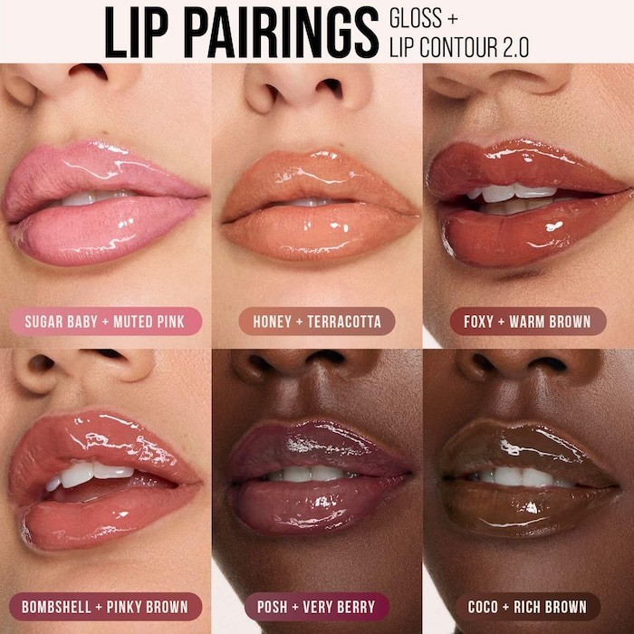 HUDA BEAUTY Faux Filler Shiny Non-Sticky Lip Gloss - Honey