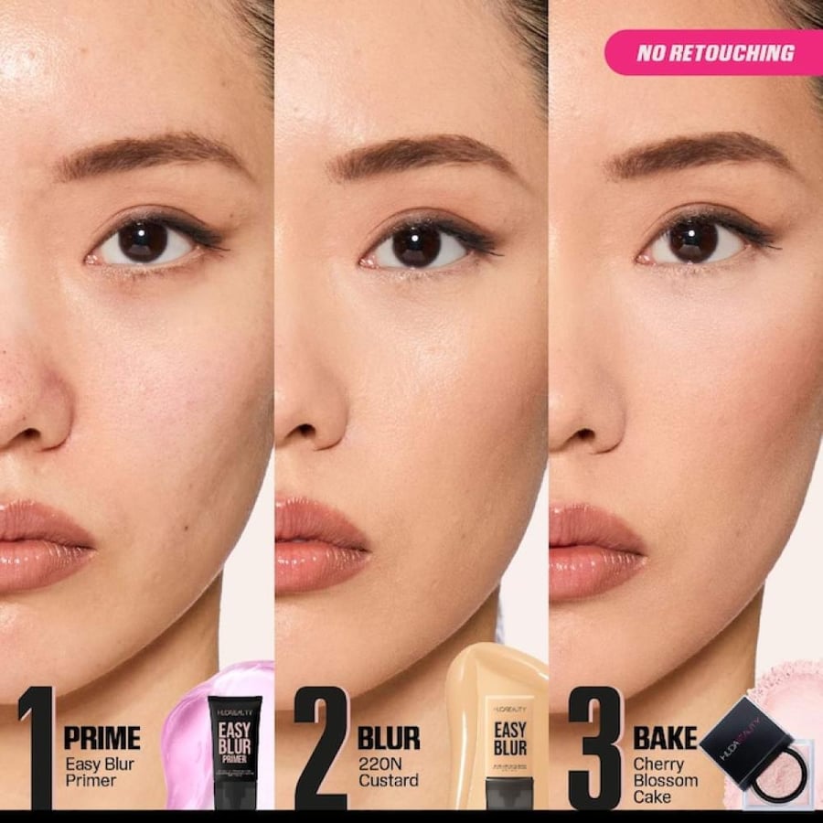 HUDA BEAUTY Easy Blur Natural Airbrush Foundation with Niacinamide - Custard 220N