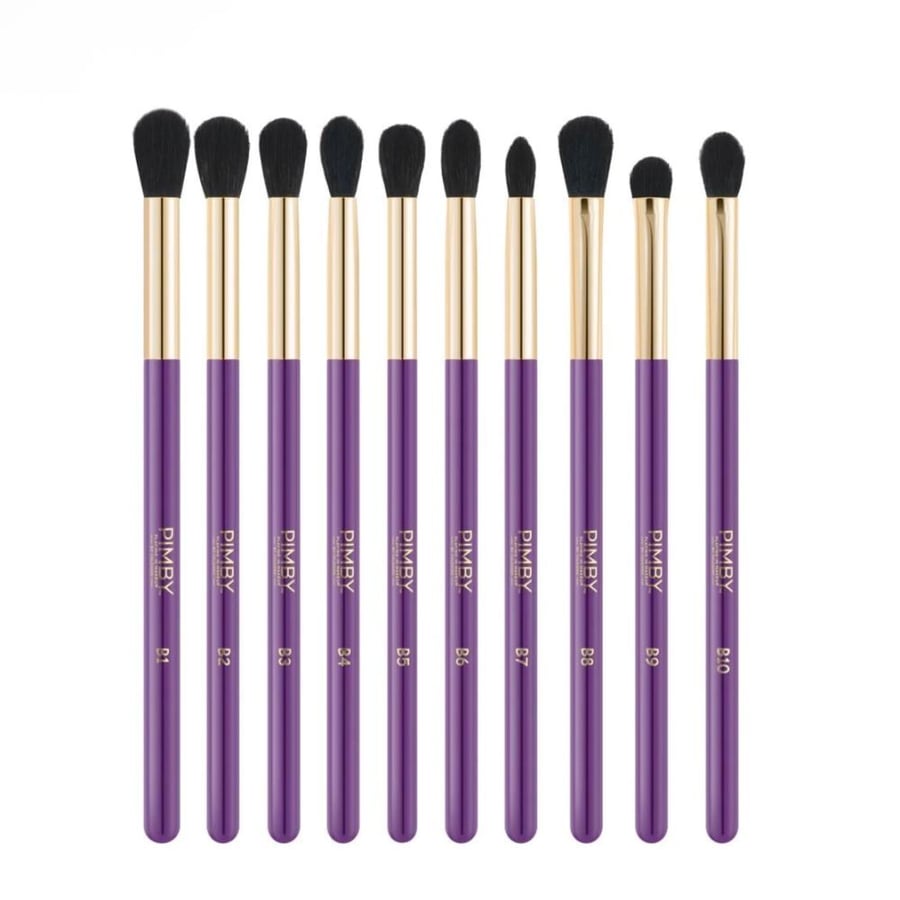 PIMBY 10-pc Purple Blending Brush Set