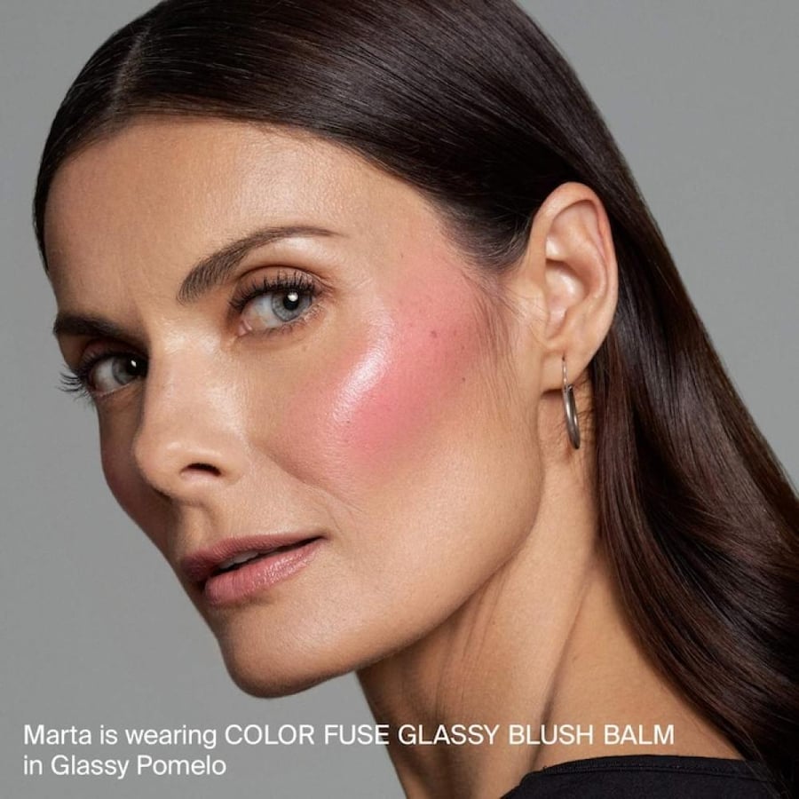 HAUS LABS Color Fuse Longwear Hydrating Glassy Lip + Cheek Blush Balm Stick -  Glassy Pomelo