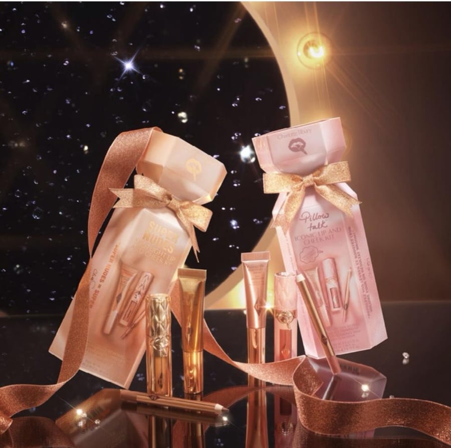 Charlotte Tilbury Lip and Cheek Trio Makeup Gift Set - Pillow Talk