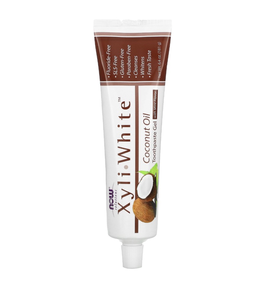Toothpaste with coconut oil, mint