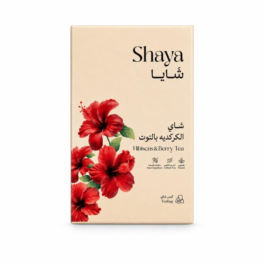 شاي الكركديه بالتوت من شايا – 20 كيس