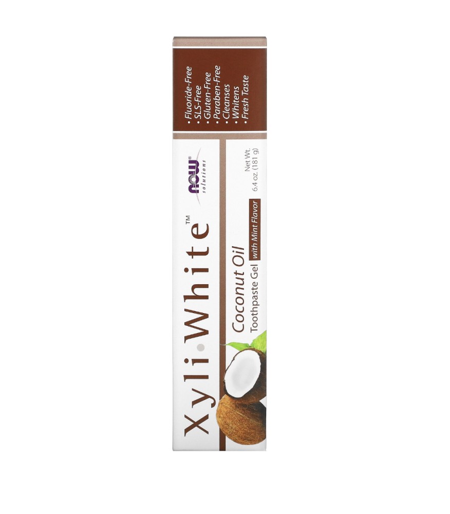 Toothpaste with coconut oil, mint