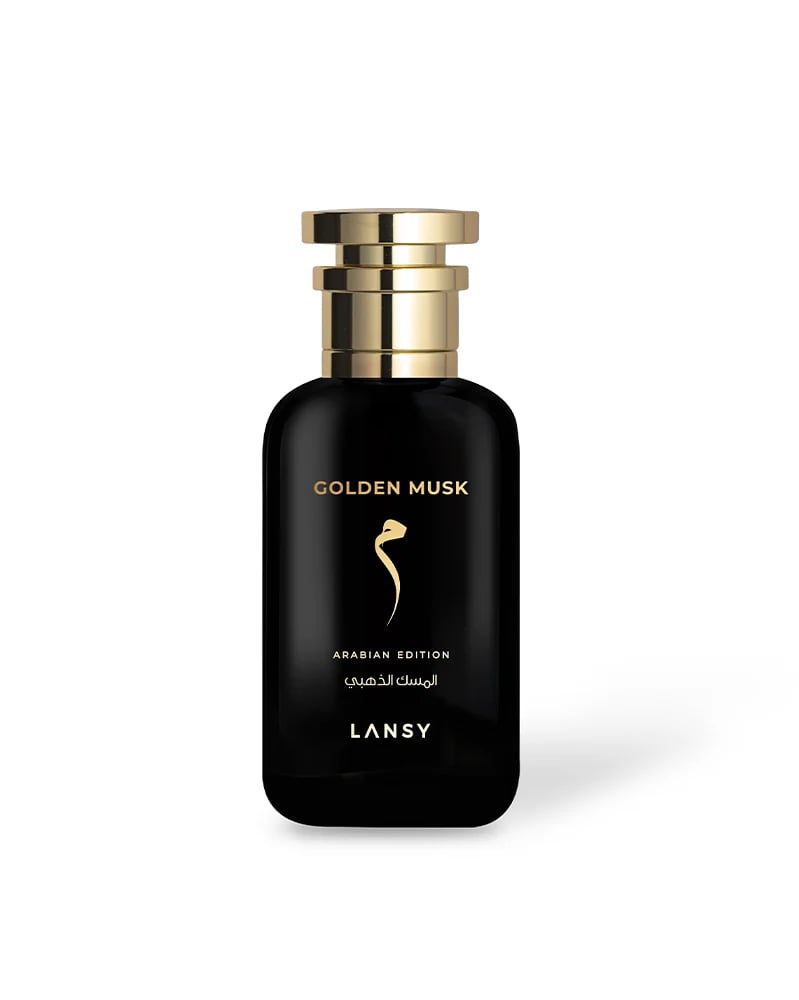 Luxurious LANSY Golden Musk perfume bottle for women