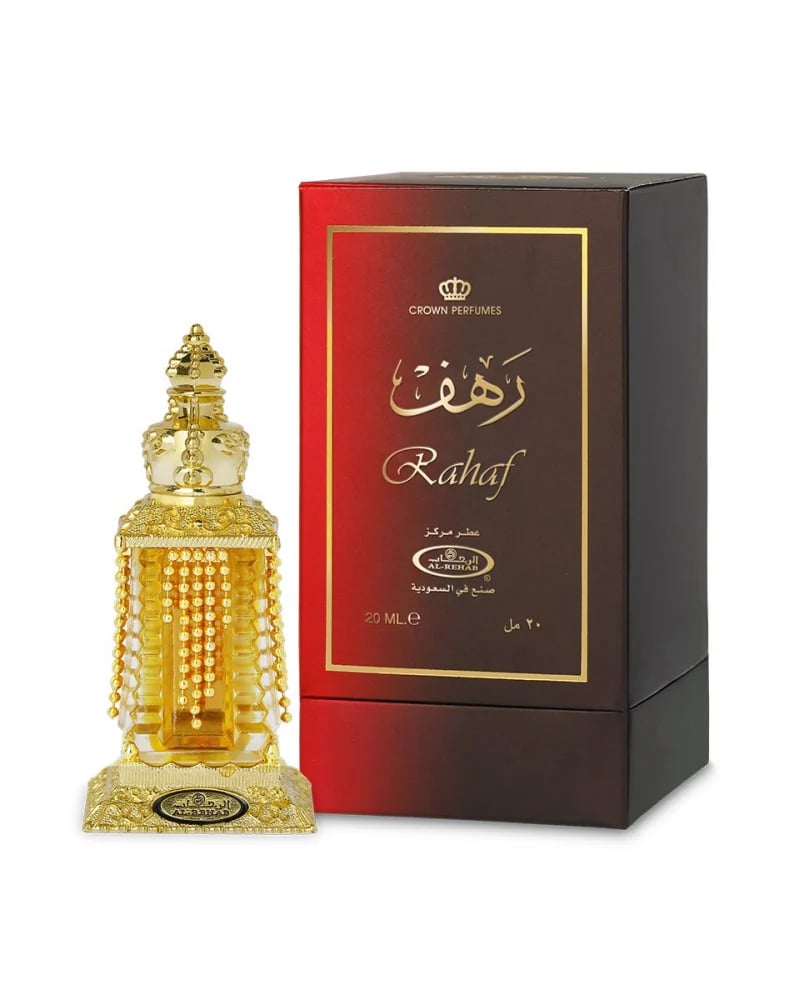 مكونات عطر رهف عشرين مل زهور بيضاء ومسك واخشاب وزعفران