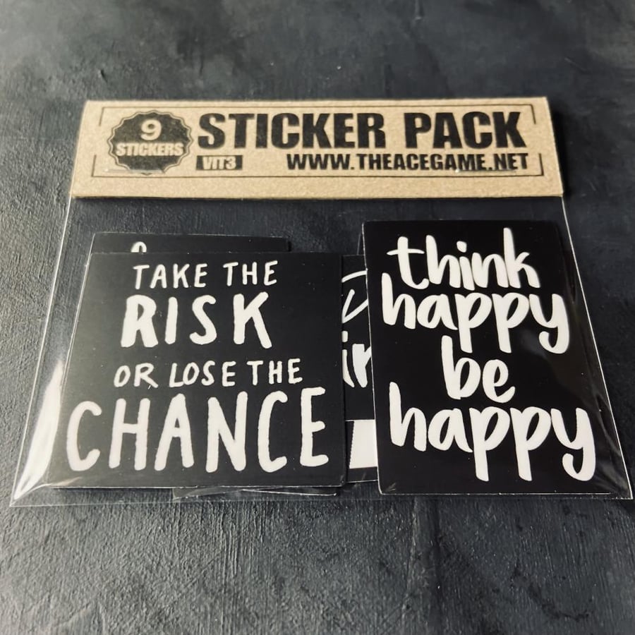ستيكرات عبارات تحفيزية Motivation Waterproof Stickers VIT3