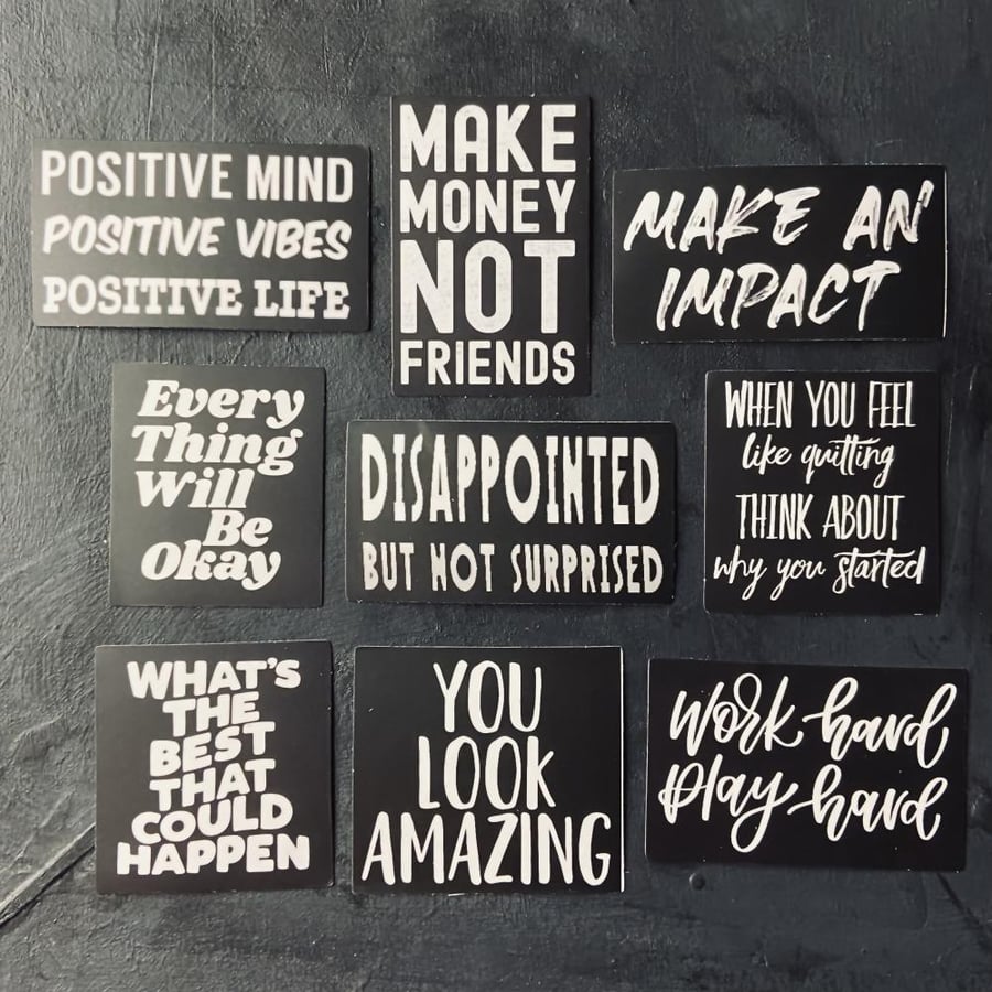 ستيكرات عبارات تحفيزية Motivation Waterproof Stickers VIT2